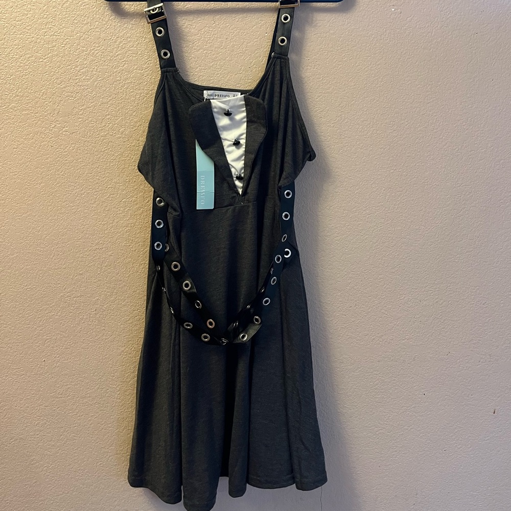 Xxxl size 14 dressfo black and grey dress summer